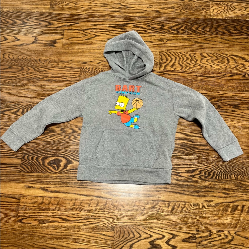 Old Navy Gray Kids Hoodie with Cartoon Print